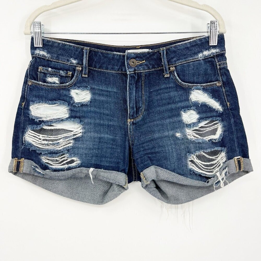 Paige Jimmy Jimmy Distressed Jean Shorts 26 3" Inseam Rolled Hem Summer Denim